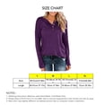 thumbnail image 4 of Blusa morada de manga larga con cuello redondo y botones: túnica informal holgada para mujer, talla L, 4 of 4