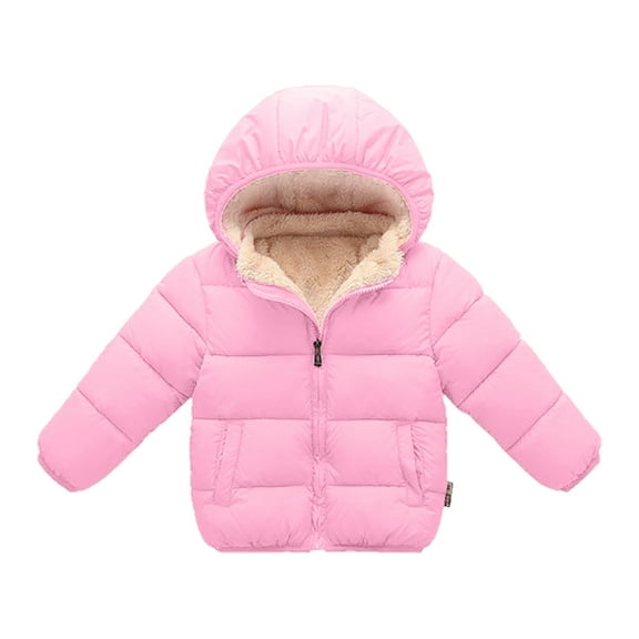 Lindreshi Winter Coats for Toddler Girls and Boys Toddler Baby Boys Girls Winter Cotton Padded Jacket Removable Hoodie Zipper Jacket Coat