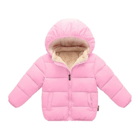 

Winter Savings Clearance! Dezsed 6M-6Y Toddler Boys Winter Jacket Solid Light Cotton Padded Jacket Removable Hoodie Zipper Jackets Coat For Kids Girls Long Sleeve Children Outerwear