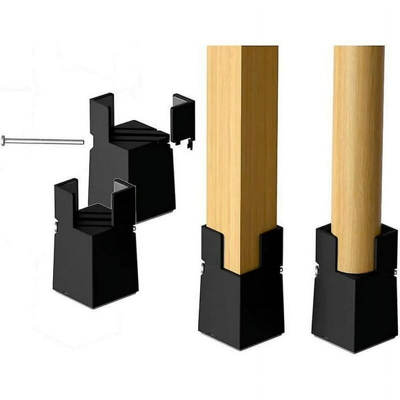 Dww-4 Pcs Rehausseurs De Lit Rglables 22-42mm Noir Rehausseur Meuble 5cm Pour Pieds De Chaise Table Canap Avec Pince Vis