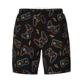 thumbnail image 4 of Lsque Mens Swim Trunks Colorful Game Controller Pattern - Bathing Suit Compression Liner - Beach Swim Shorts Swimwear - (S-3XL) - Stretch Quick Dry -, 4 of 9