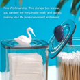 thumbnail image 3 of Cotton Swab Containers with Lids Storage Holder Multifunctional Desktop Clear Makeup Case Bathroom Bedroom Dormitory Washroom, 3 of 8