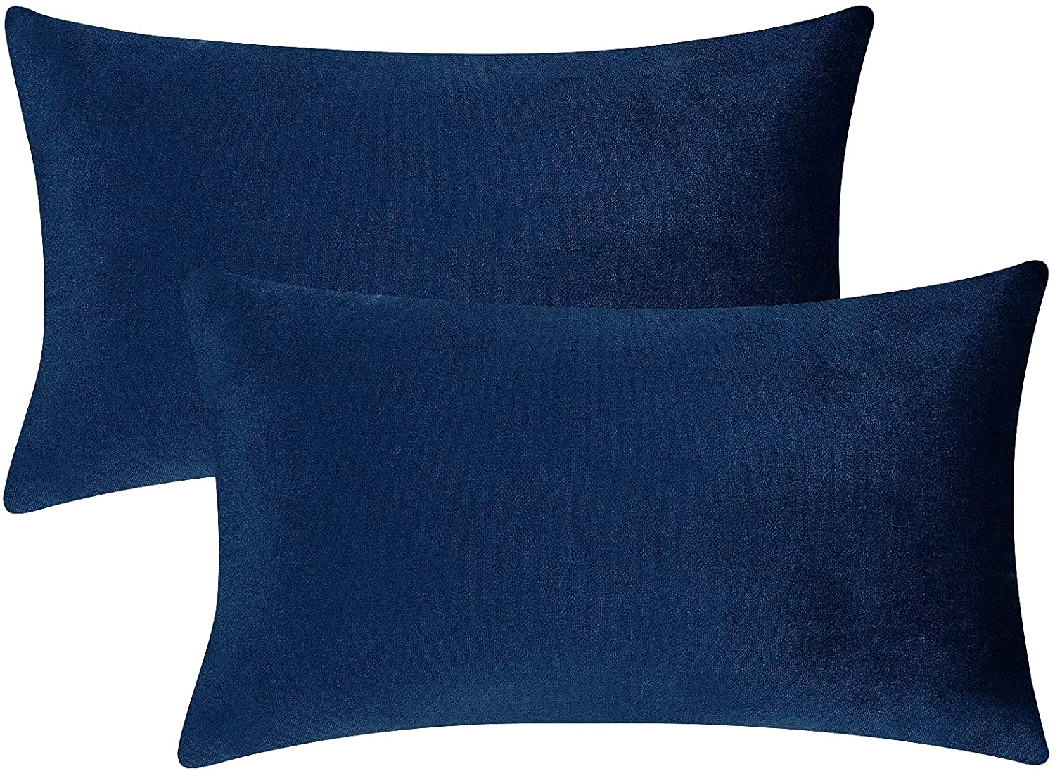2 Pack Throw Pillow Covers, Navy Blue Decorative Lumbar Pillow Covers