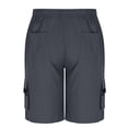 thumbnail image 5 of FRSASU Men's Cargo Shorts Elastic Waistband Drawstring Summer Casual Cotton Big & Tall Relaxed Fit Work Shorts Dark Gray, 5 of 5