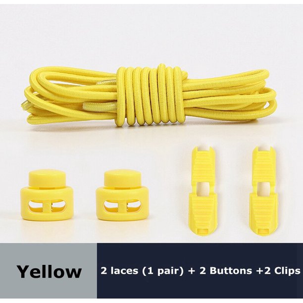 1 par de cordones elásticos Cierre de plástico de resorte redondo Desgaste rápido en 1 segundo Cordones sin atar Adecuado para todos los cordones Lazy laces100cm Gao Jinjia LED