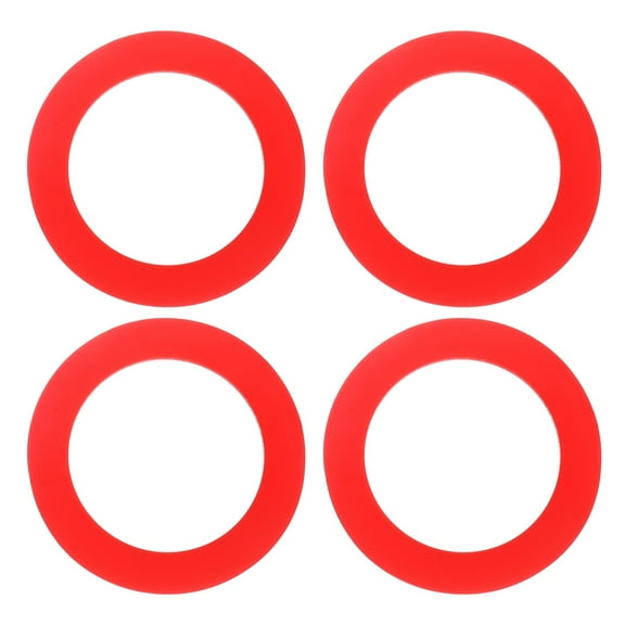 4  Pack Flush Valve Seal 2.17" ID. x 3.15" OD. Silicone Toilet Gasket, Red