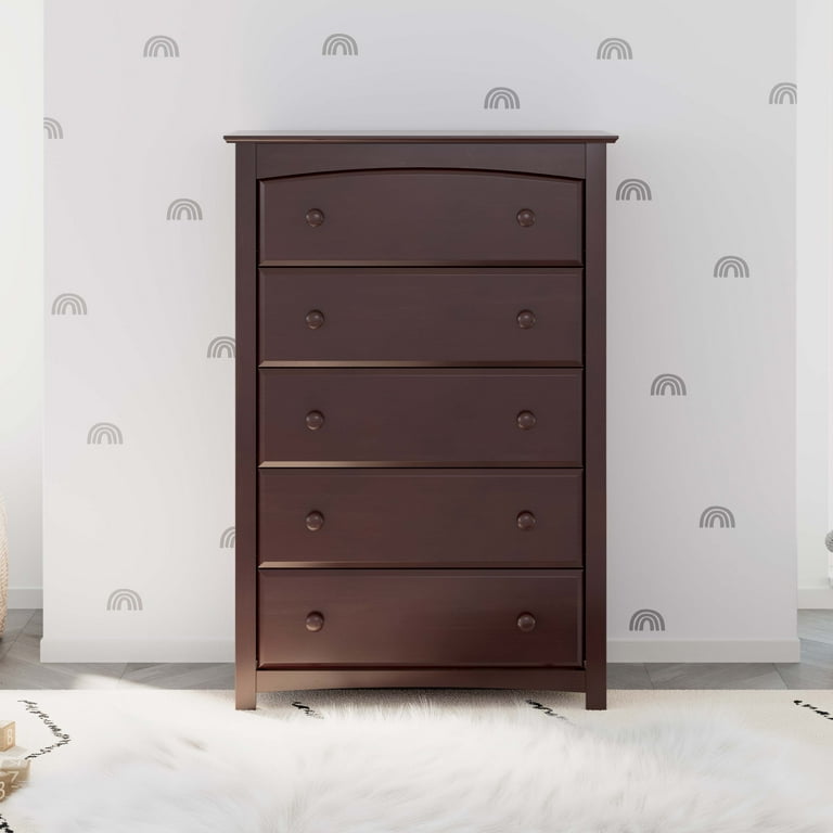 Storkcraft Kenton 5 Drawer Kids and Baby Dresser Espresso