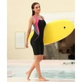 thumbnail image 4 of Women's Boyleg One Piece Swimsuit Racerback Athletic Bathing Suit, 4 of 9