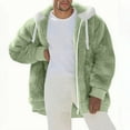 thumbnail image 2 of Titcea Fleece Jacket Men Plus Size Long Sleeve Hooded Jacket with Pockets Warm Plush Outdoor Winter Coat for Men, S-3XL, 2 of 6