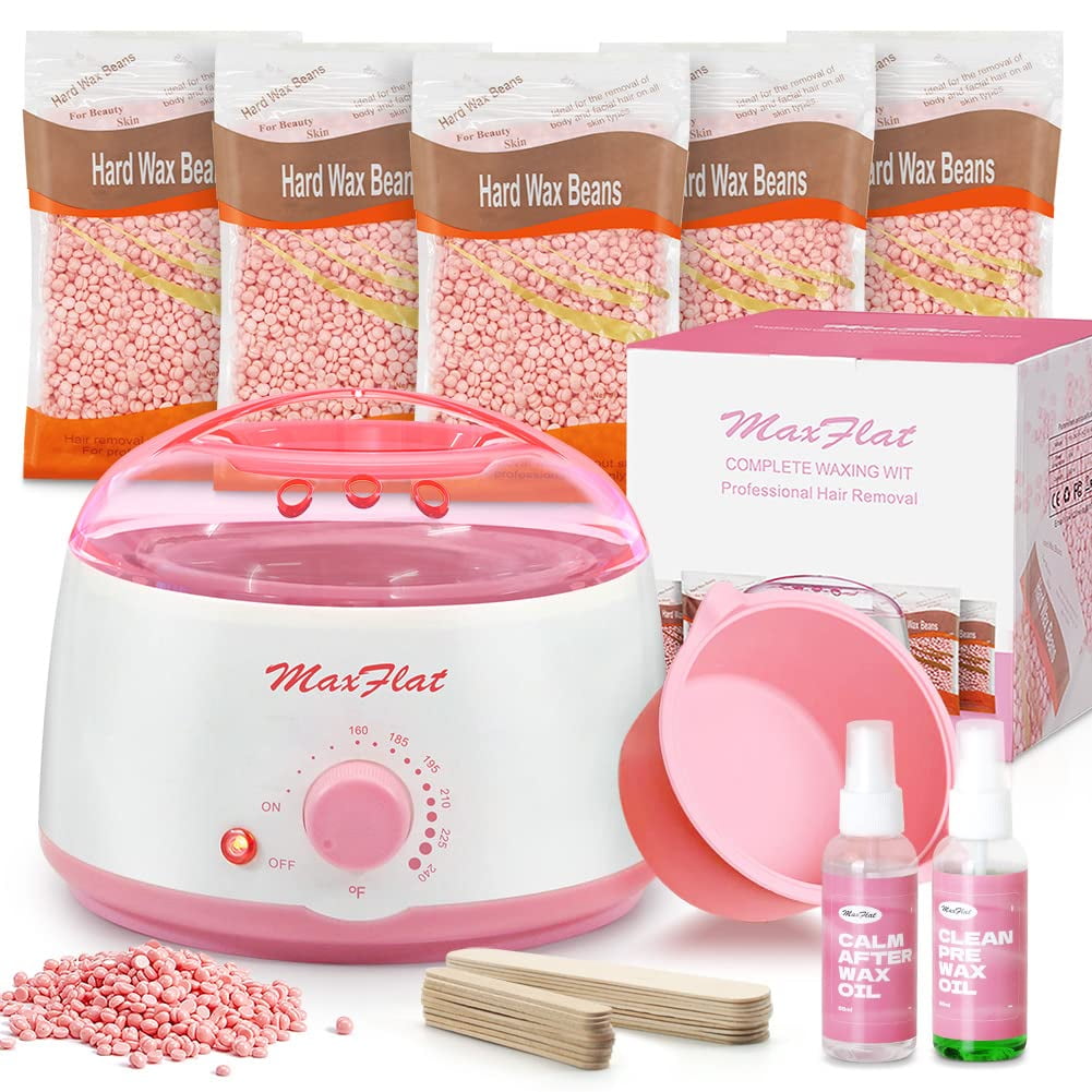Waxing Kit, Wax Kit for Women Wax Pot Wax Kit with Silicone Bowl 5 Bag