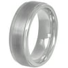 Mens Tungsten 8MM Satin and Polished Finish Wedding Band