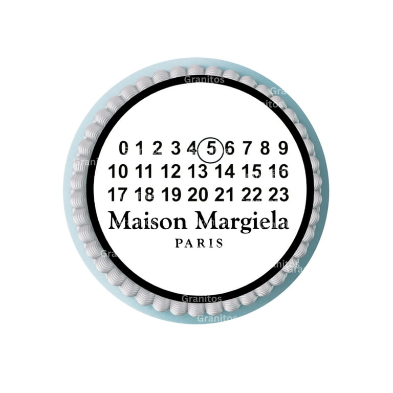 Maison Margiela Edible Cake Topper, Date Cake, Edible calendar