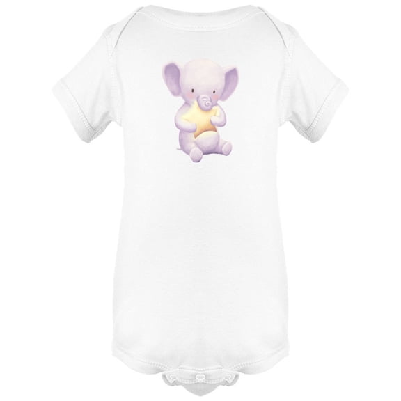 Elephant Hugging A Star Bodysuit Infant -Image by Shutterstock,  6 Months