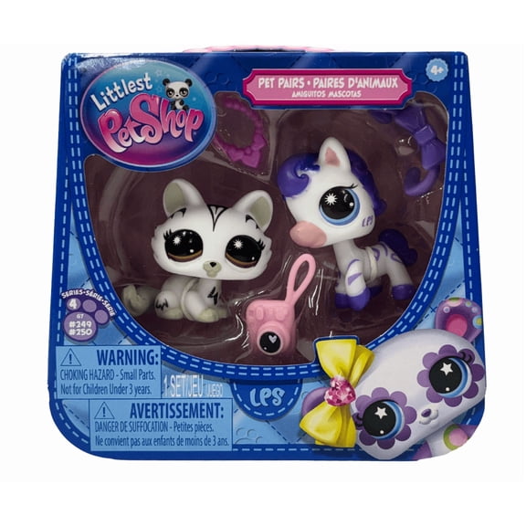 Littlest Pet Shop Stylin’ Stripes Pet Pair, Series 4 Mini Figures 2-Pack