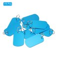 thumbnail image 3 of Uxcell Aluminum Blank Tags Rectangle Metal Stamping Blanks Pet ID Label with Key Rings Light Blue 15Pcs, 3 of 6