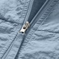 thumbnail image 5 of Mens Lightweight Jacket Full Zip Hooded Athletic Jacket Unlined Quick-Drying Waterproof Coat for Cycling Outdoor Size 3XL Light Blue, 5 of 8