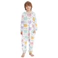 thumbnail image 2 of Smiling Cat Hearts One Piece Pajamas Soft Jumpsuit Cozy Sleep and Play Romper Zipper and Pockets 4T, 2 of 8