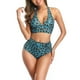 thumbnail image 3 of Trajes de baño de cintura alta, traje de baño de 2 piezas para mujer, traje de baño con estampado de leopardo, Tankini para mujer, calidad superior, 3 of 6
