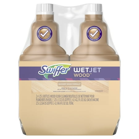 Swiffer Wetjet Wood Floor - Swiffer WetJet Wood Floor Cleaner Solution Refill (2 count, 42.2 fl oz each)