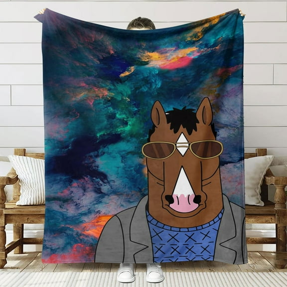 BoJack Horseman Throw Blanket Gifts for Fans Lover Girls Boys Women Present Hoodie Him Bed 60"x80"