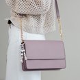 thumbnail image 2 of Unique Bargains 1 Pc Handbag Charm Keychain Beads Bag Accessories Silver Tone Beige Blue, 2 of 6