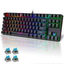 SYGTA K87 Gaming Keyboard, USB-A TKL 87 Keys Hot Swappable Wired Gaming Keyboard for PC Mac,Black
