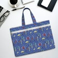 thumbnail image 6 of Honeii New-York City Print Canvas Tote Bag with Compartments Laptop Tote Bag Large Tote Bag, 6 of 8