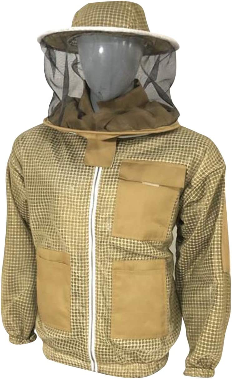 JIUJIANG 3 Layer Beekeeping Ventilated Suit and Jacket Fully Protection Beekeepers Ultra
