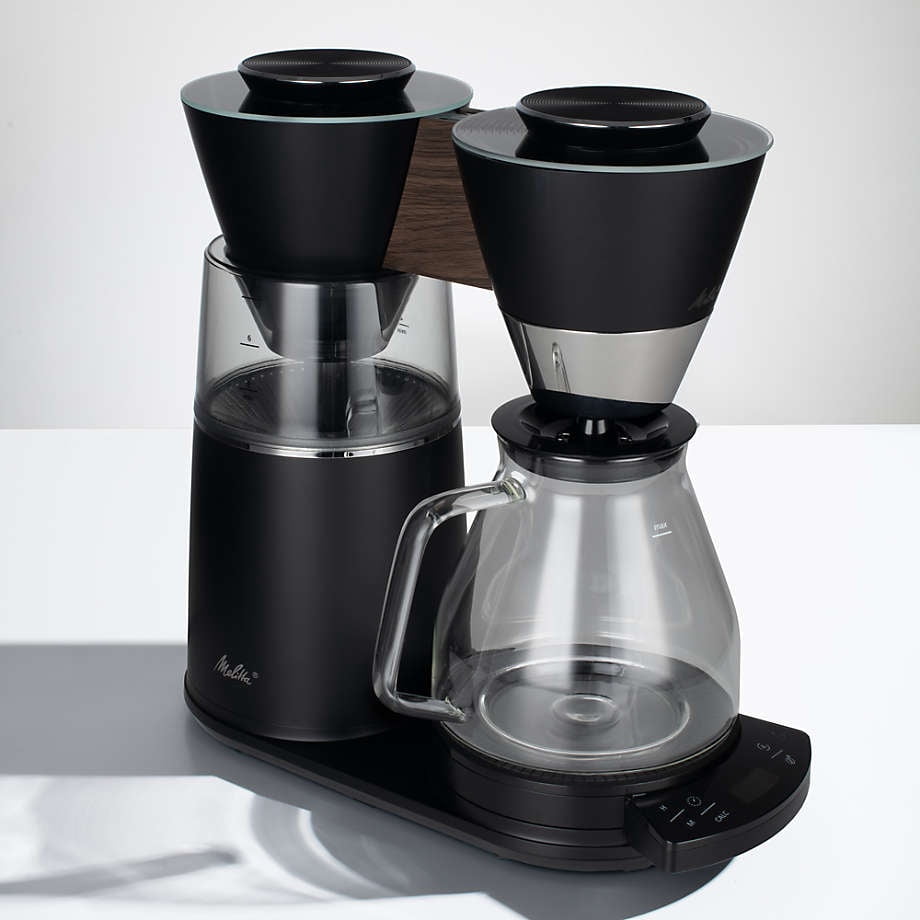 Vision 12- Cup Luxe Drip Coffee Maker with Revolving Dashboard Matte Black
