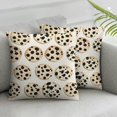 thumbnail image 3 of BANET Throw Pillow Cushion Cover Pack of 2, Repetitive Pattern with Dark Grey Handmade Dessert, Zippered Double-Side Digital Print Decor, Brown 22x22in, 3 of 7