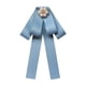thumbnail image 4 of Decoración de broche de arco de cinta de cinta collar de cuello de collar broche de moda para mujeres corbata para el cuello para la camisa traje de azul, 4 of 8
