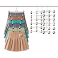 thumbnail image 1 of Pant Hangers Pant Hangers with Clips Skirt Hangers with Clips Clothes Hangers Space Saving Non Slip Hangers for Pants Foldable ed Skirt Hanger College Dorm Room Essentials, 1 of 4