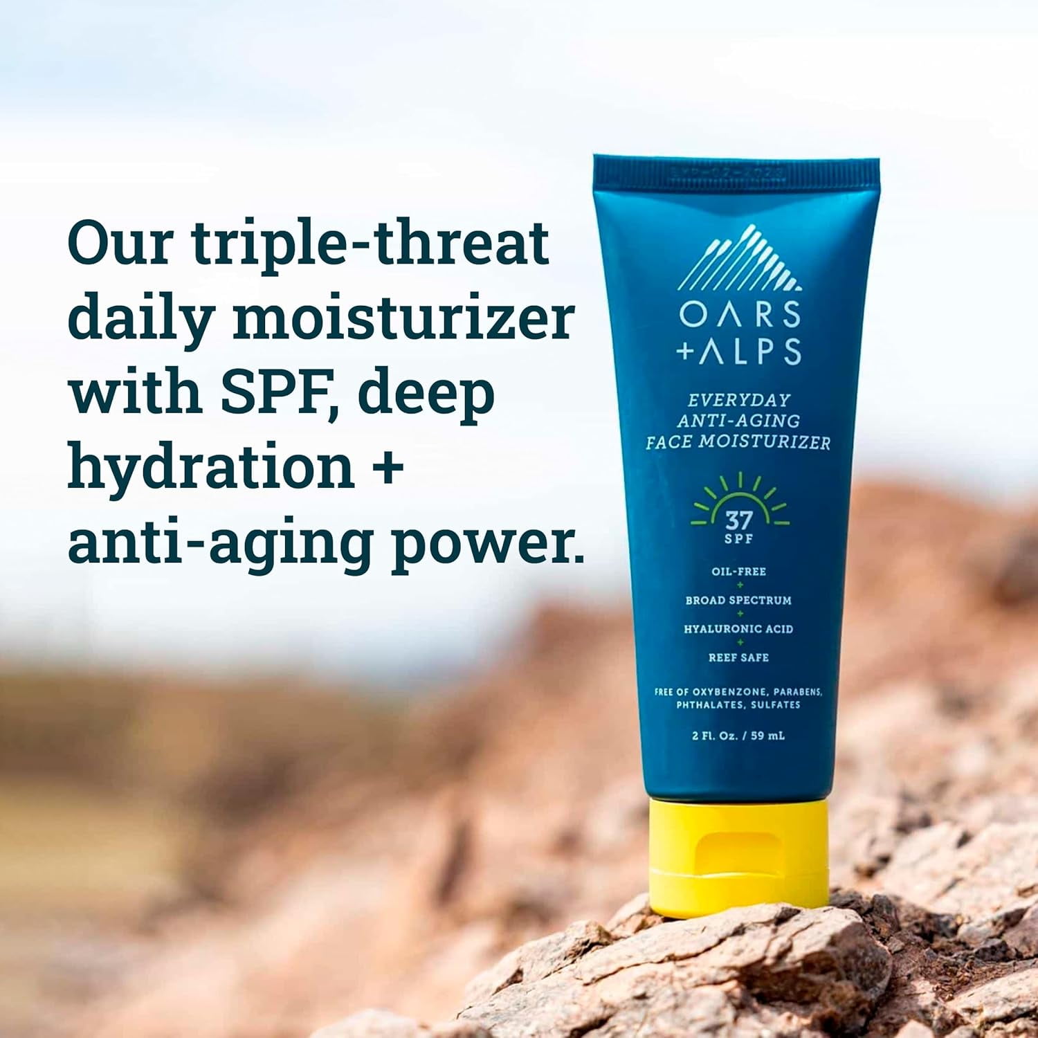 Oars + Alps SPF 37 Anti-Aging Face Moisturizer, 2 Fl Oz