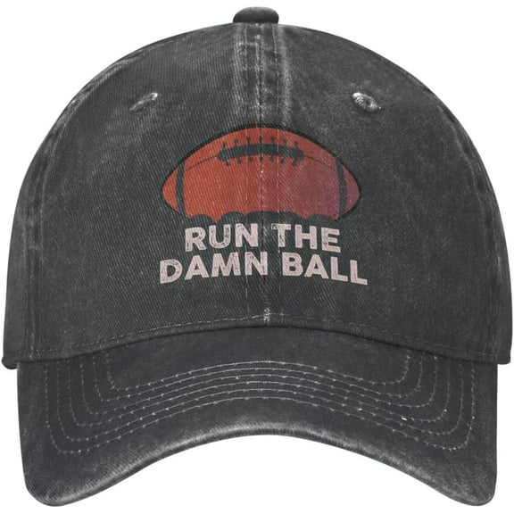 Football Hat Run The Damn Ball Hat for Men Baseball Hats Adjustable Cap