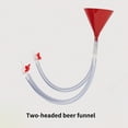 thumbnail image 4 of Embudo De Cerveza De Doble Cabeza Embudo De Cerveza De Doble Tubo Embudo De Cerveza Con Válvula Para Party Bar Ktv Beer Drinking Game Vogacara HA018117-00, 4 of 5