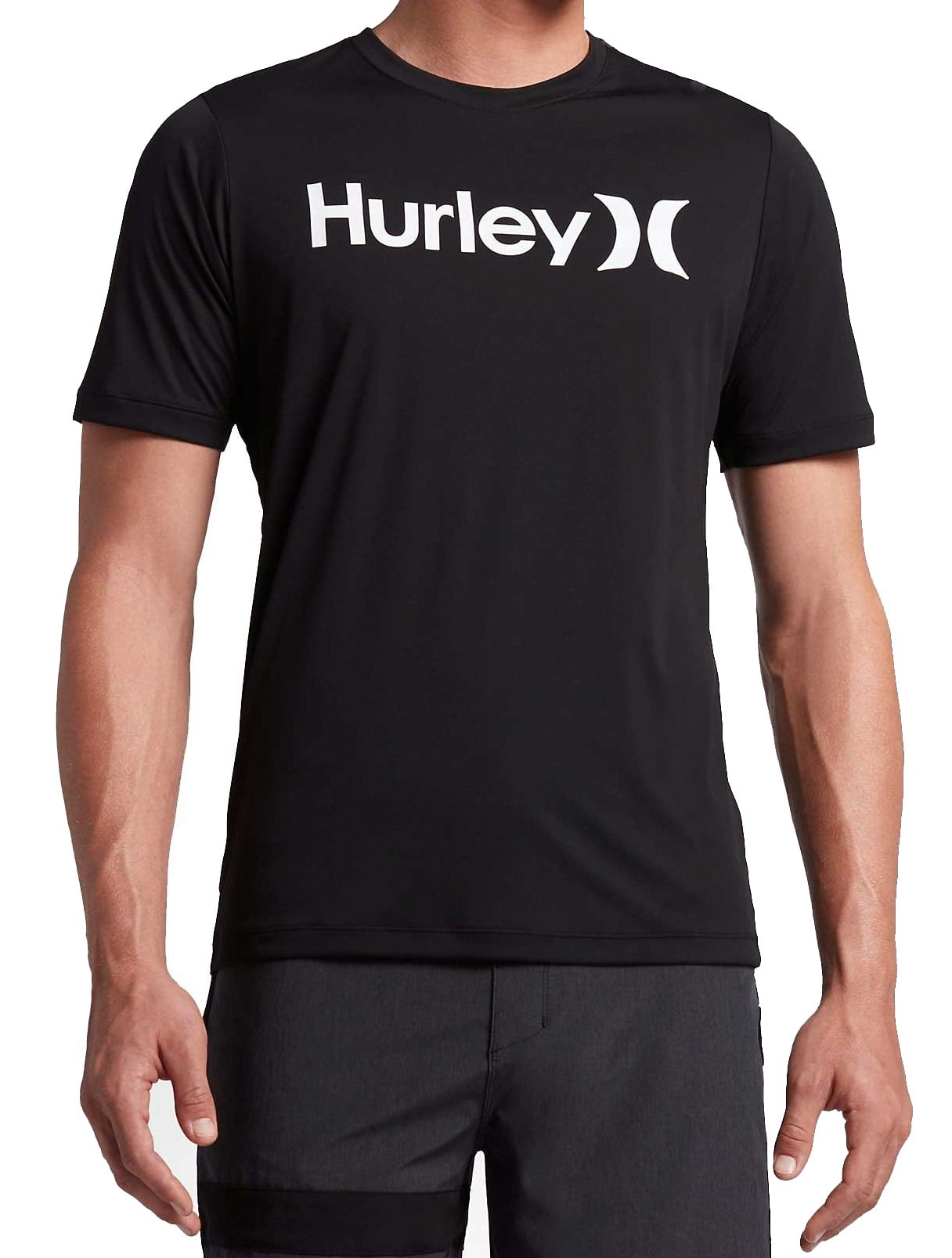 Hurley - Hurley NEW Black Men 2XL Dri-Fit Logo Graphic UPF 50+ Crewneck ...