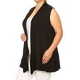 thumbnail image 3 of Women's Plus Size Open Front Sleeveless Vest Loose Fit Casual Solid Office Wear, 3 of 4