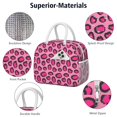thumbnail image 4 of Insulated Lunch Bag for Women, Floral Print Oxford Fabric Lunch Box, Leakproof Thermal Cooler Tote for Work, School & Picnic, Leopard Animal Print, 4 of 5