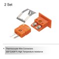thumbnail image 3 of Conector macho de cable de termopar tipo N Uxcell con socket de montaje en panel 220°C (428°F) para sensor de termopar 2 Set, 3 of 6