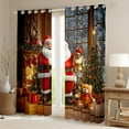 thumbnail image 2 of Manfei 3D Santa Claus Curtains Pack of 2 (42x84 Each) for Kids, Cartoon Bear Gifts Curtains Blackout, Happy New Year Bedroom Curtains, Window Curtains Room Decor, 2 of 6