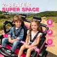 thumbnail image 4 of 24V 2 Seater Ride on Toys for Kids, Powered Ride on Car with Remote Control, 4 Wheel Suspension, Bluetooth, Music, LED, Dual 200W Motors, Soft Start, Electric Car for Big Kids Girls Boys 3-8, Pink, 4 of 9