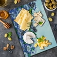 thumbnail image 5 of Flower Cutting Board, Bunch of Fresh Wildflowers in Grass Vivid Spring Daisy Bloom over Sky Floral Design, Decorative Tempered Glass Cutting and Serving Board, Large Size, Blue Green, by Ambesonne, 5 of 5