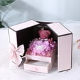 thumbnail image 2 of Rose Jewelry Box Valentine's Day Gift Valentine's Day Decoration Girlfriend Gift Mother's Day Gift Graduation Season Gift Rose Bear Gift Rose Bear Necklace Gift Box, 2 of 9