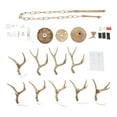 thumbnail image 5 of Rustic Antler Chandelier, 6-Light Resin Deer Horn Hanging Pendant Lamp for Living Room, Bar & Cabin Ceiling, 5 of 13