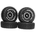 thumbnail image 5 of 4 Pcs RC Car Tires RC Wheels and Tires 1/14 1/16 Scale Universal Wheel Hubs Upgrade Alloy Material Fits RC Truck Models, 5 of 9