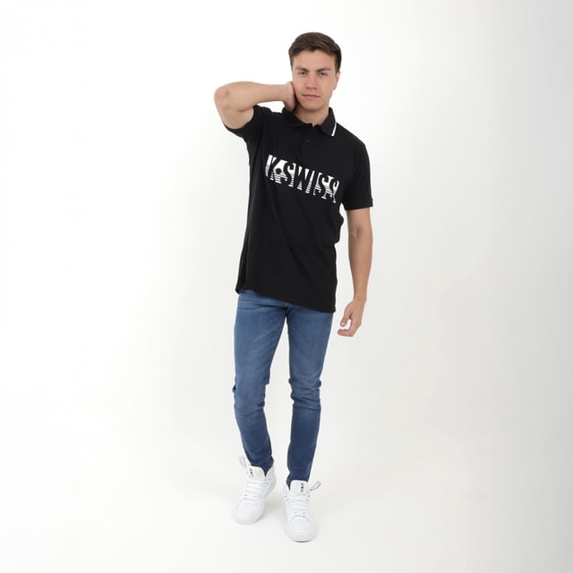 Playera K-Swiss PSW-06 Para Hombre Color Negro