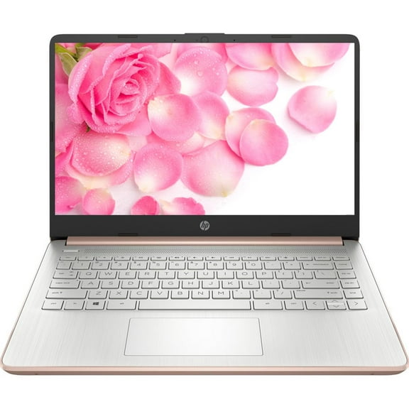 HP 14in School and Business Laptop, Intel Quad-Core N4120 CPU, 16GB RAM, 64GB eMMC, 256GB Micro SD, 1-Y Office 365, Webcam, HDMI, WiFi, Win 11 S(Rose Gold)