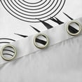 thumbnail image 4 of Homewish Vintage Geometric Striped Curtains Pack of 2 (42x84 Each),Modern Minimalist Art Curtains Blackout,White Black Bedroom Curtains For Men Women,Microfiber Bedroom Decor, 4 of 6
