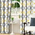 thumbnail image 6 of Lfeey Blackout Curtains Geometric Modern Grommet Curtains, Room Darkening Privacy Drapes, Yellow and Gray, 52x63 Inches, 2 Panels, 6 of 6