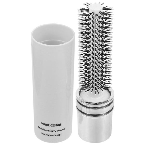 LITINKIMI Portable Round Curling Hair Brush with Retractable Bristles, Travel Blow Dryer Brush for Styling, Curling & Straightening Short or Hair